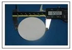 Zirconia porous disc ground to 65mm dia