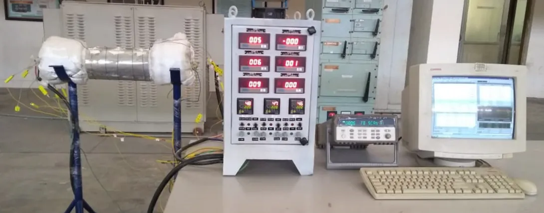 ASTM C335 Based Thermal Insulation Testing set up on pipeline
